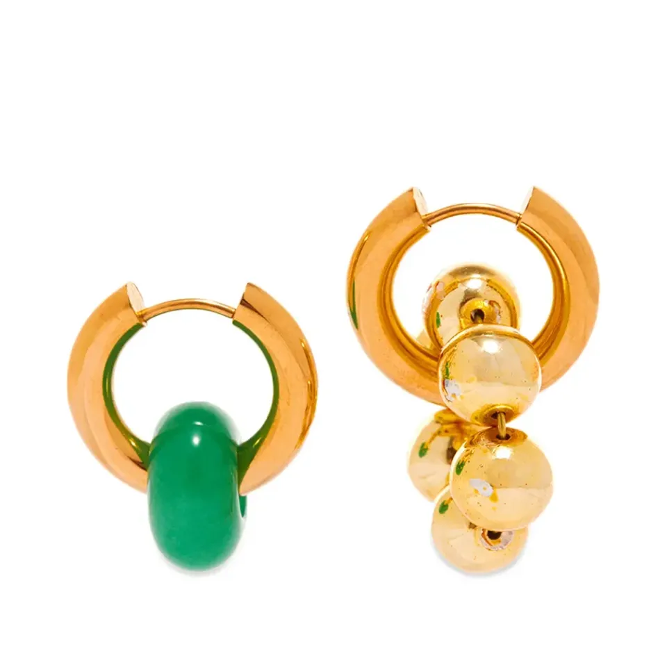 Marble Hoop Earrings