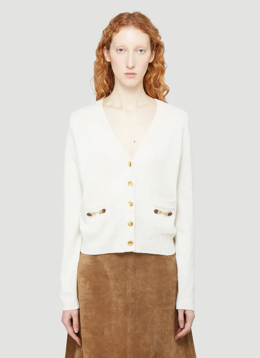 Horsebit Cashmere Cardigan