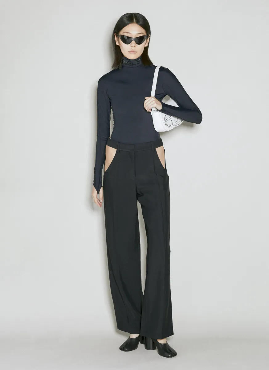 High Neck Logo Bodysuit