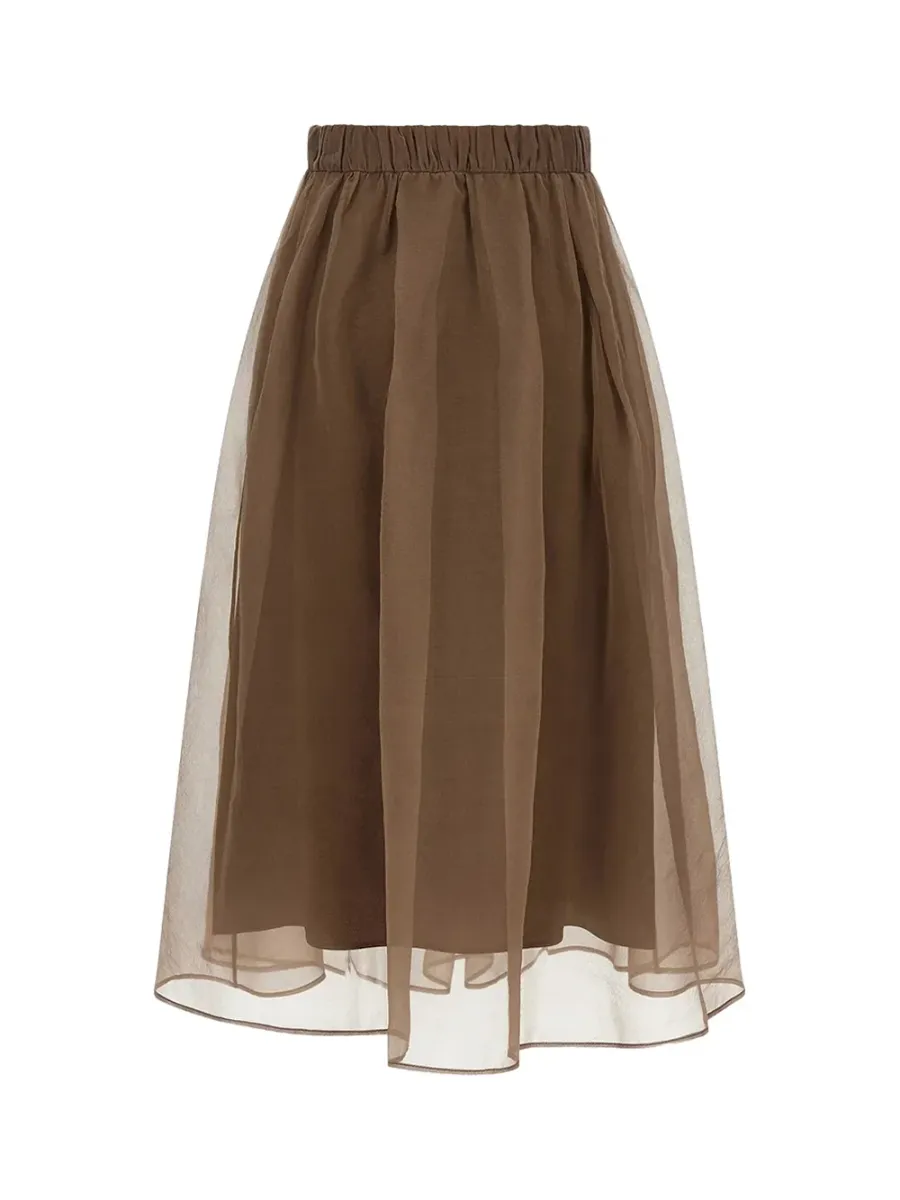 Layered Skirt Brown