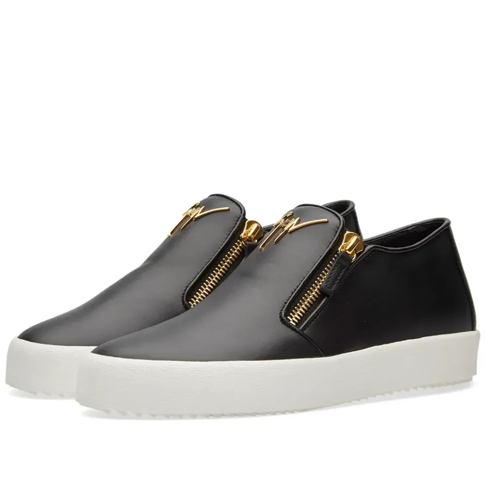 Double Zip Slip On Sneaker