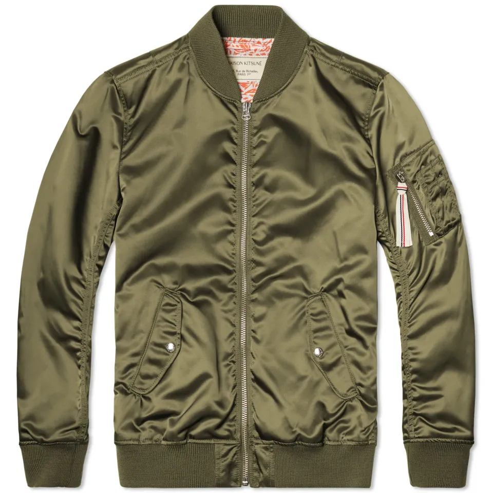 Maison Kitsuné Satin Bomber Jacket