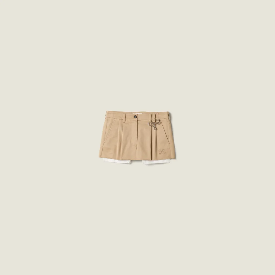 Chino miniskirt