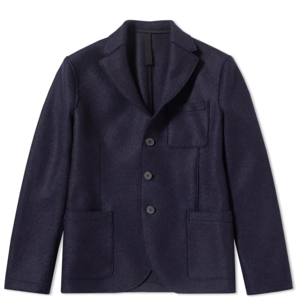 Harris Wharf Pressed Wool 3 Button Blazer