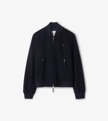 Cashmere Bomber Jacket in Navy