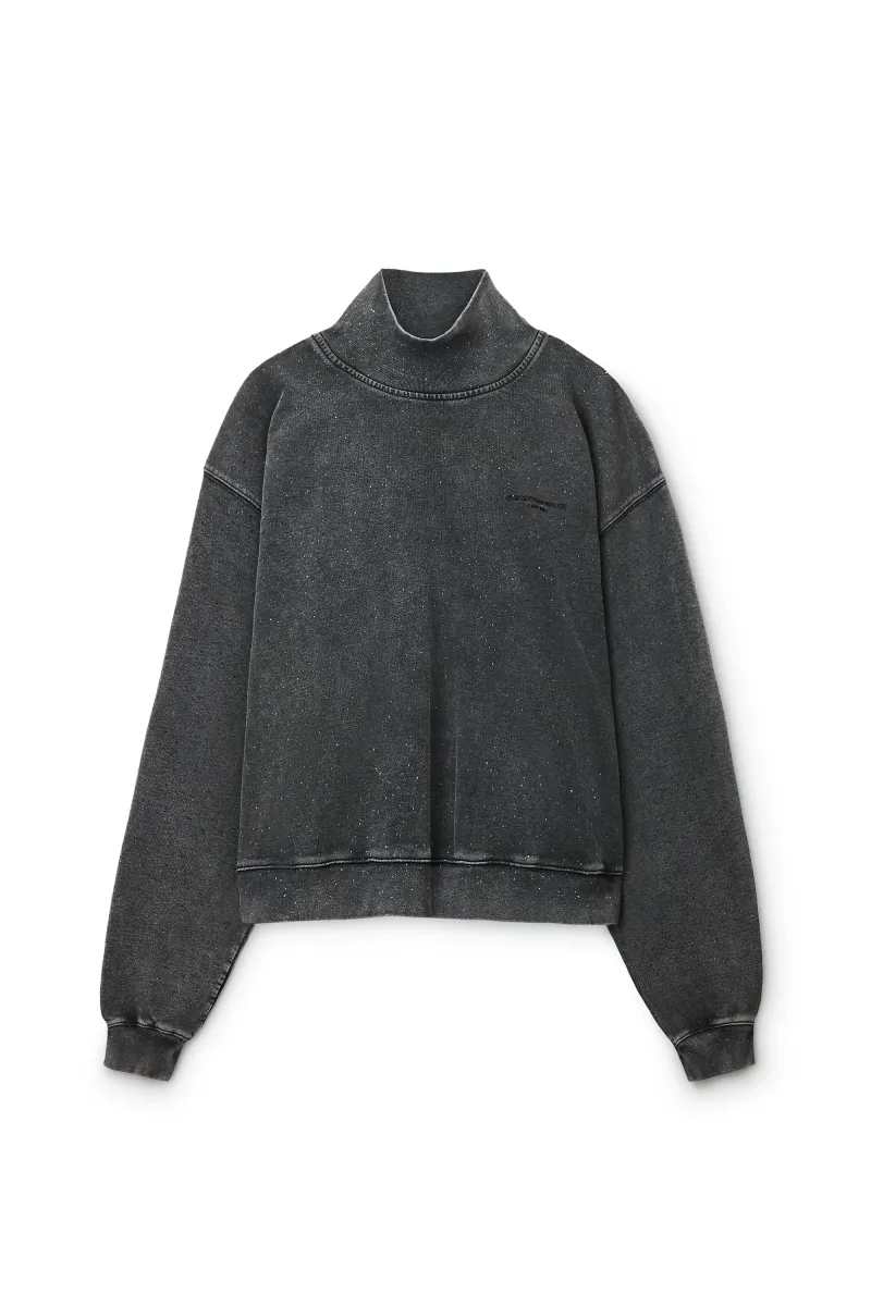 CRYSTAL HOTFIX OVERSIZED TURTLENECK