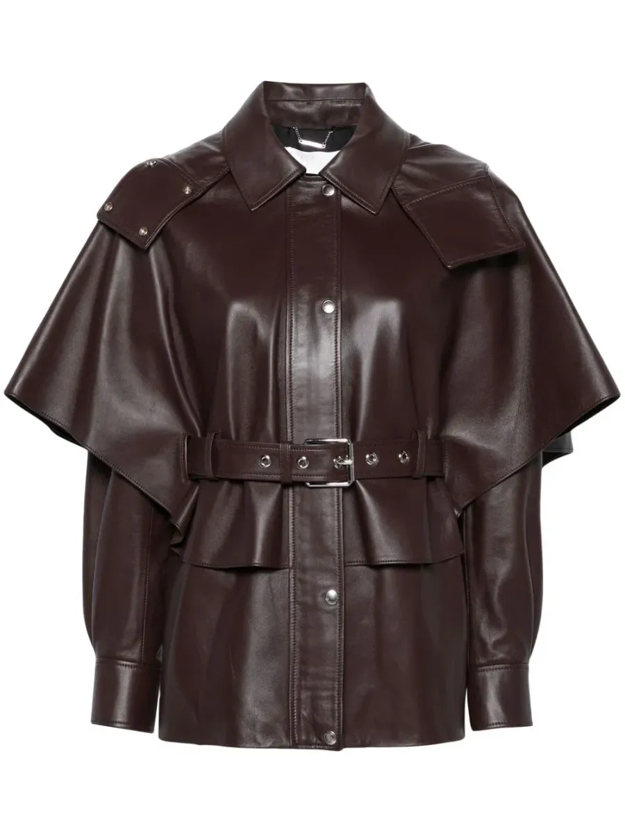 Layered Leather Jacket