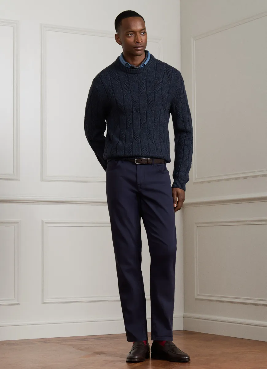 Regular Fit Garment Dyed 5 Pocket Trouser