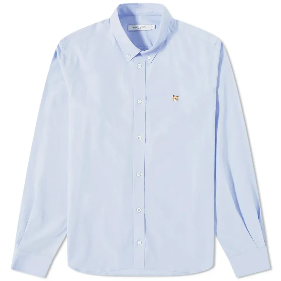 Maison Kitsuné Fox Head Embroidery Classic Shirt