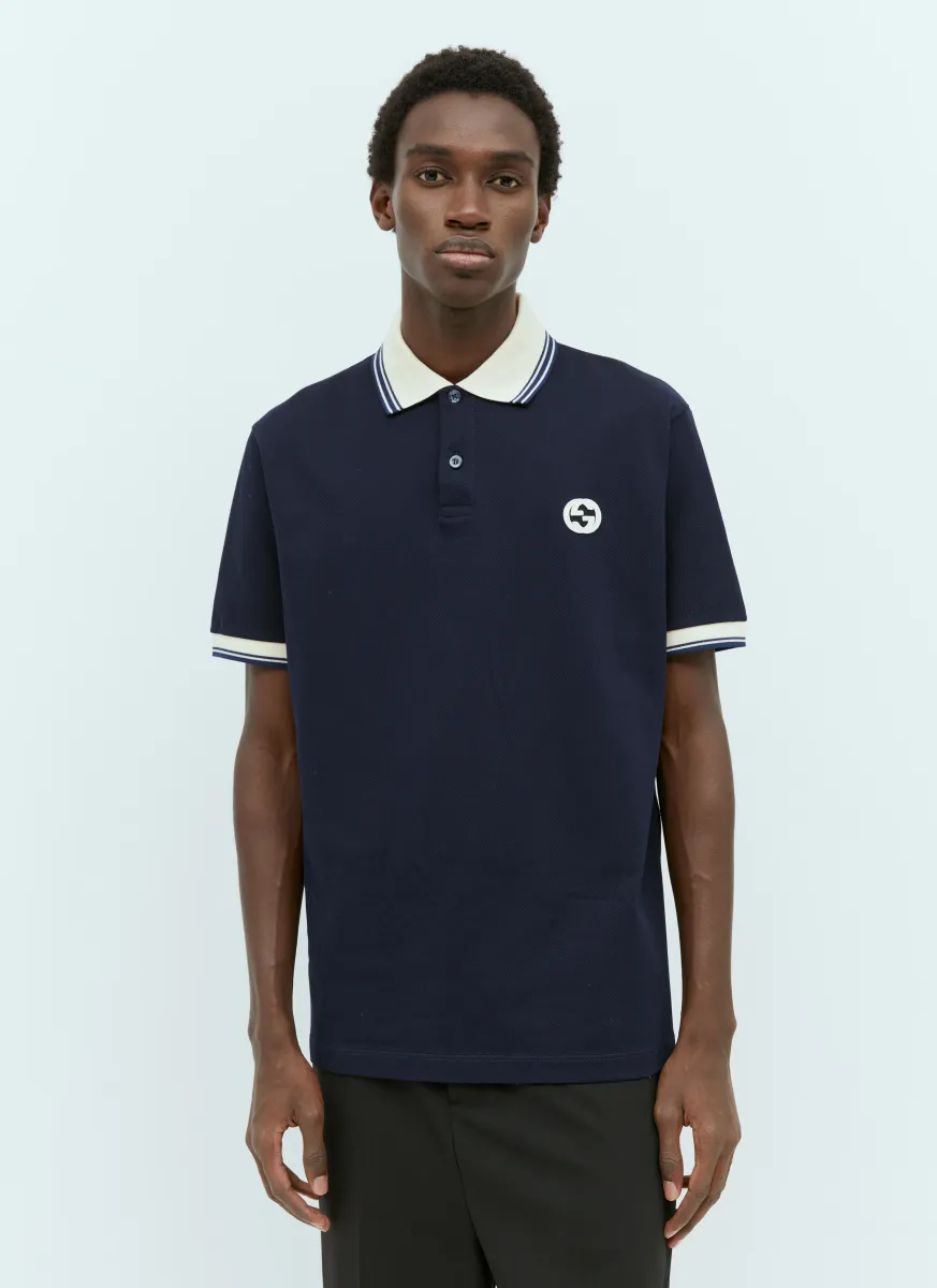 Polo Shirt With Interlocking G Motif