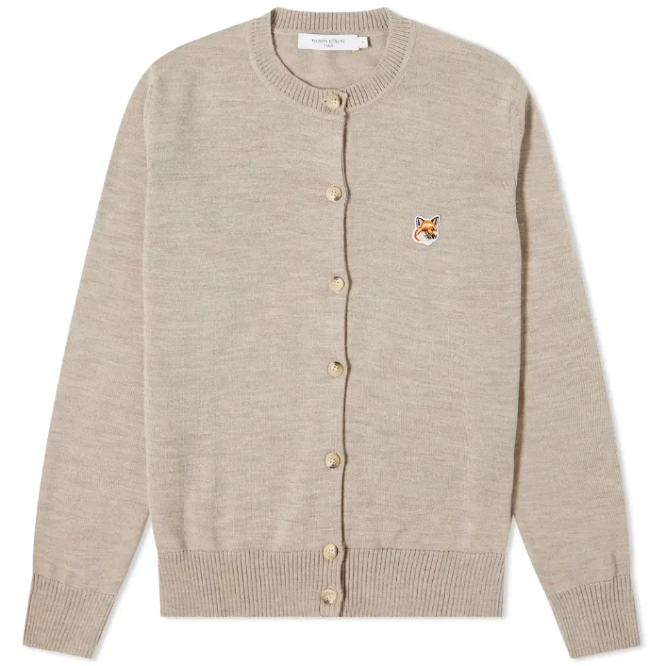 Maison Kitsuné Fox Head Patch Adjusted Cardigan