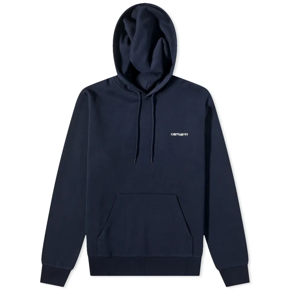 Hooded Script Embroidery Sweat