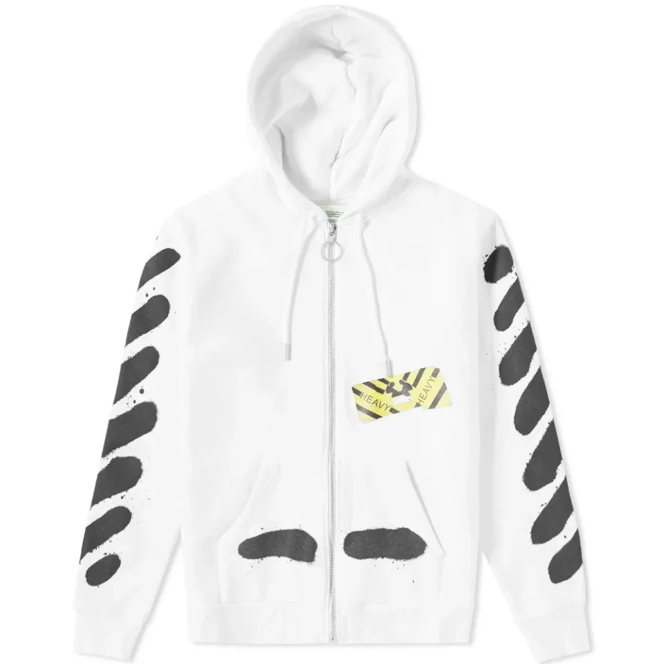 Diagonals Spray Zipped Hoody