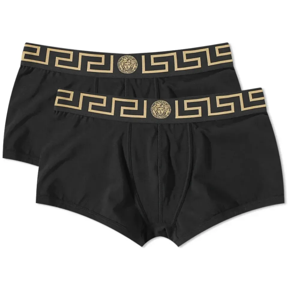 Greek Logo Waistband Boxer Trunk - 2 Pack
