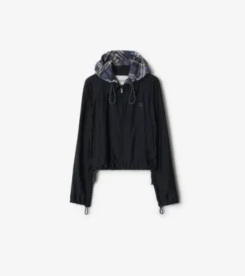 Cropped Newcott Hooded Jacket in Silhouette blue