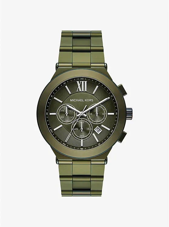 Oversized Billie Green-Tone Watch