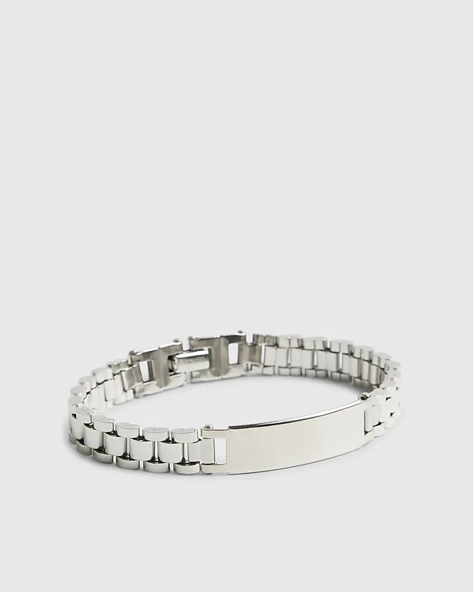 Silver Steel Silver Watch Strap
