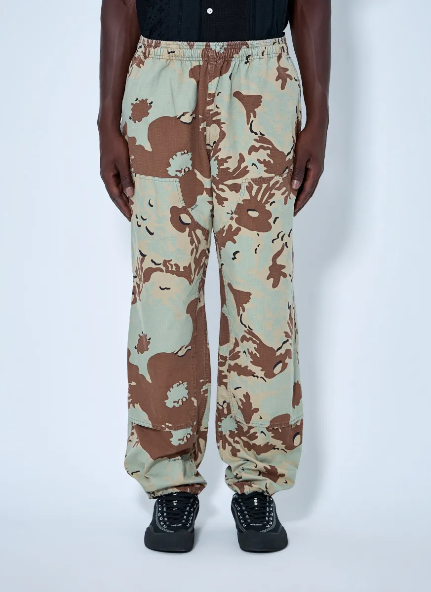 Camo Flower Double Knee Pants