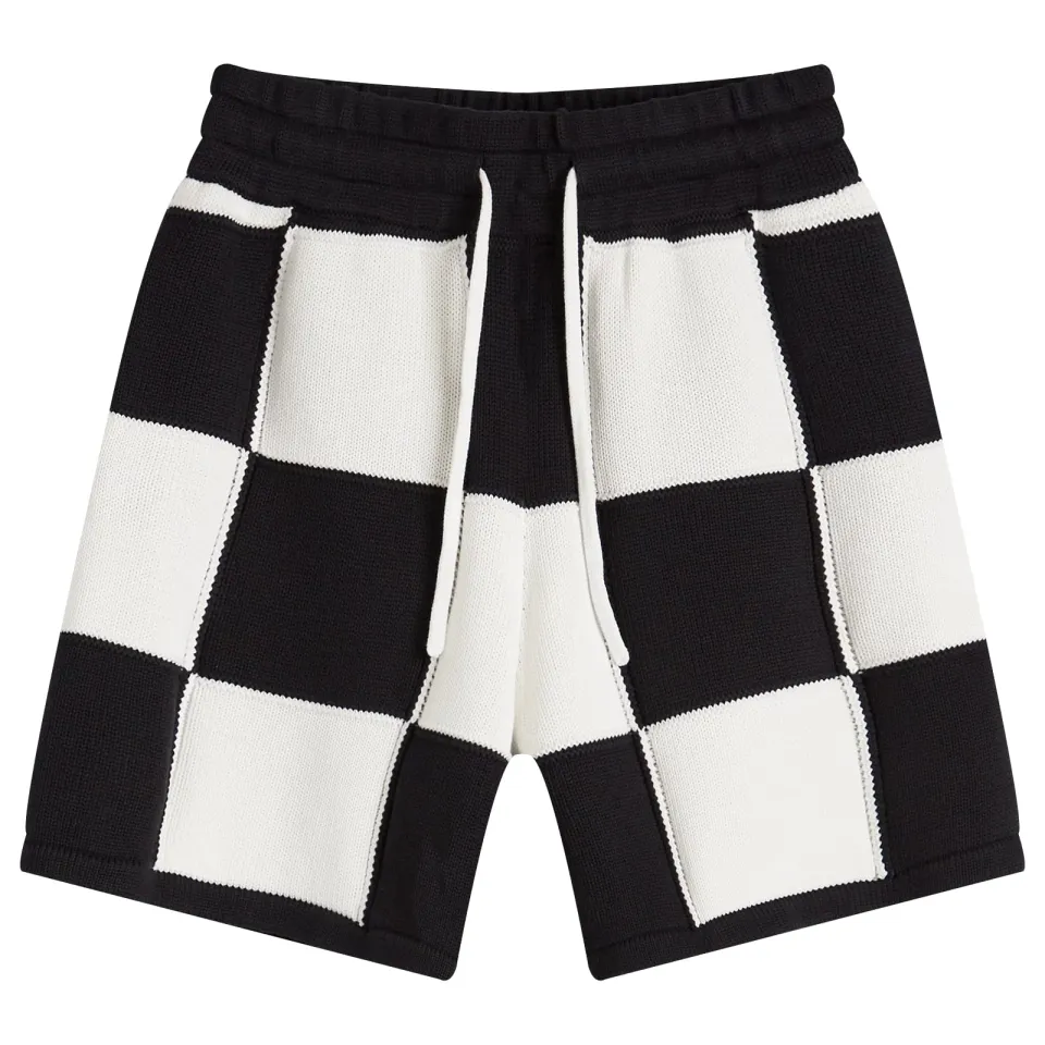 Checkered Knit Shorts