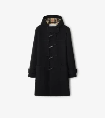 Wool Duffle Coat in Black