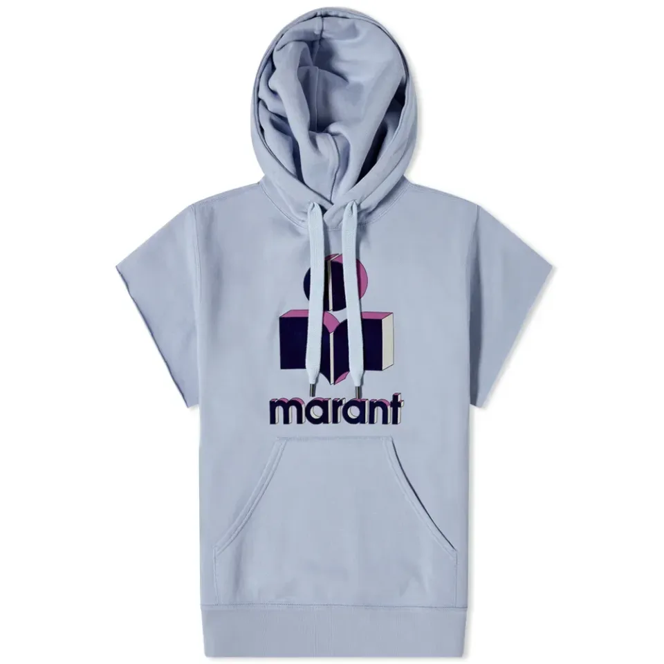 Isabel Marant Etoile Milesy Oversize Logo Cap Sleeve Hoodie
