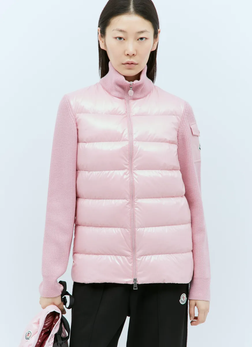 Padded Zip-Up Cardigan