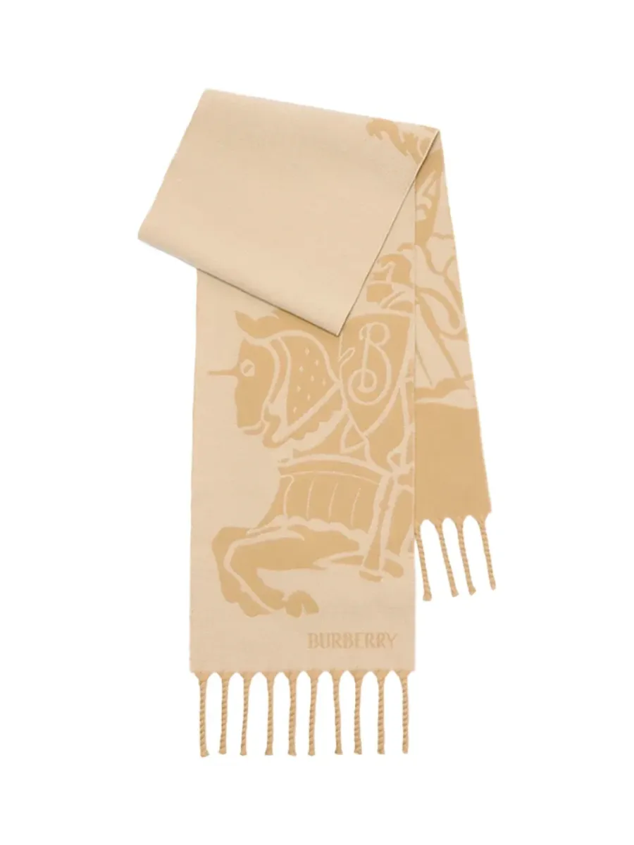 Reversible EKD Wool Scarf Sand