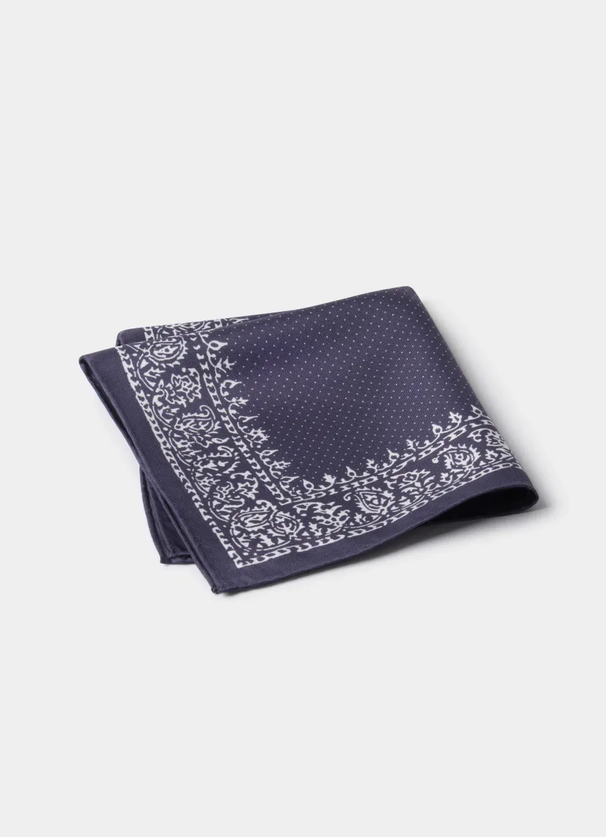 Dot Cotton Silk Pocket Square