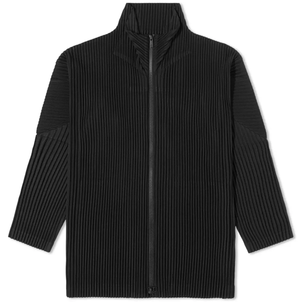 Pleated Zip Up Jacket