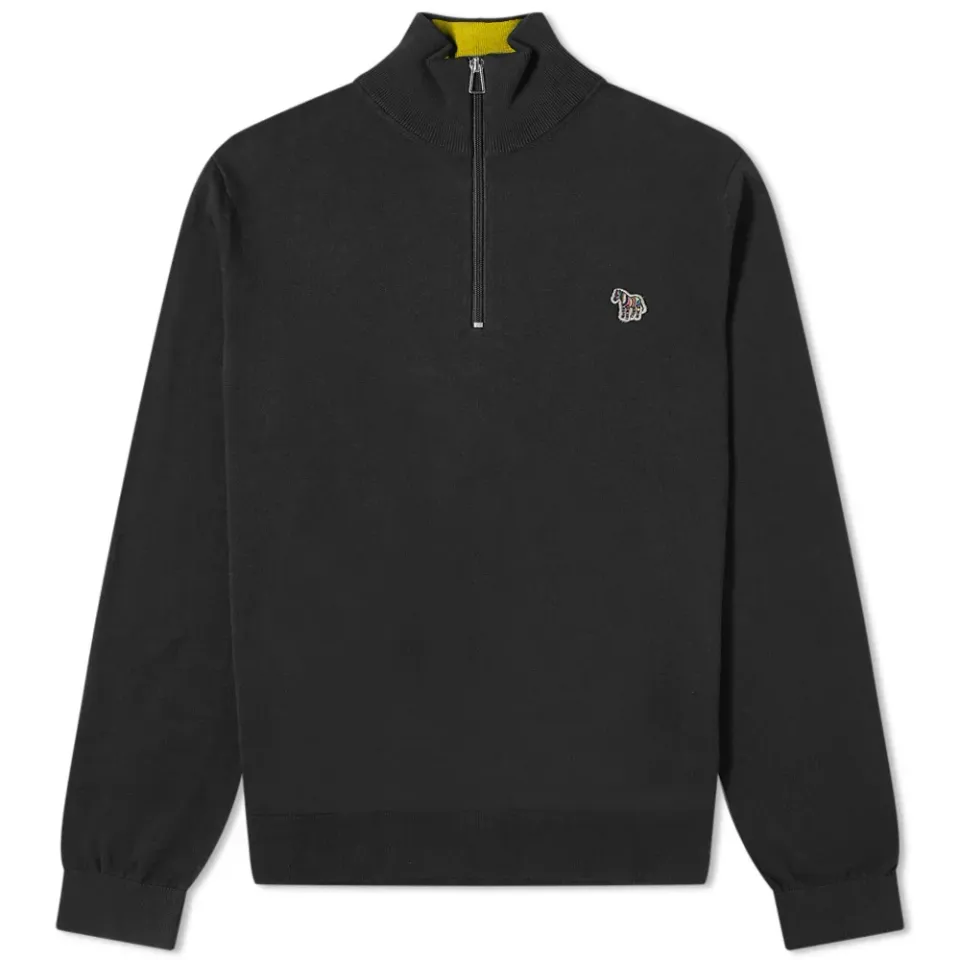Zebra Zip Neck Sweat