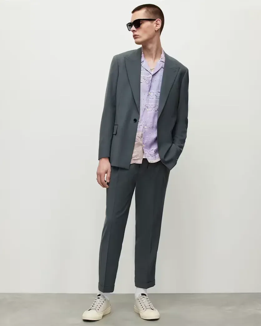 Berto Cropped Relaxed Fit Trousers