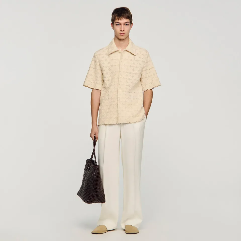 Cotton broderie anglaise shirt