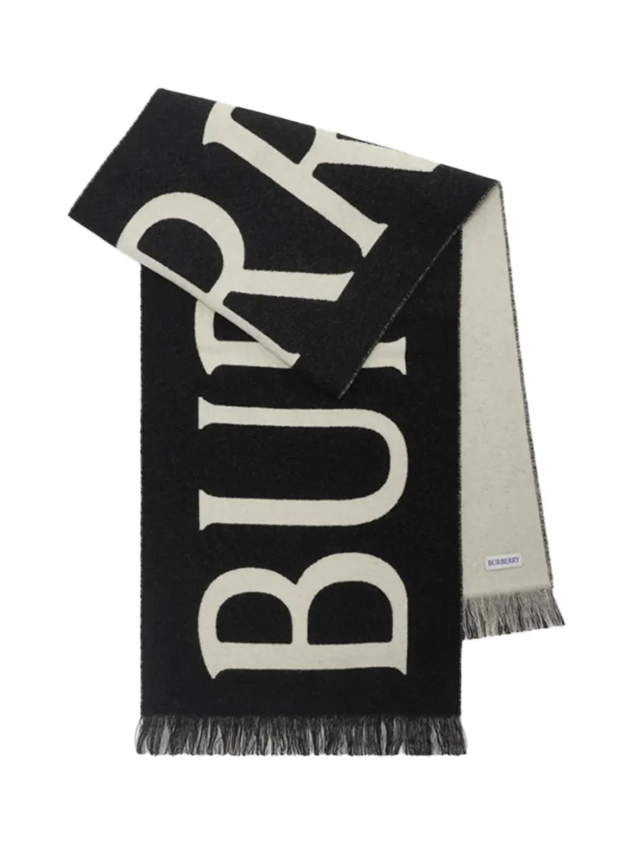 Logo Jacquard Scarf Black/Calico