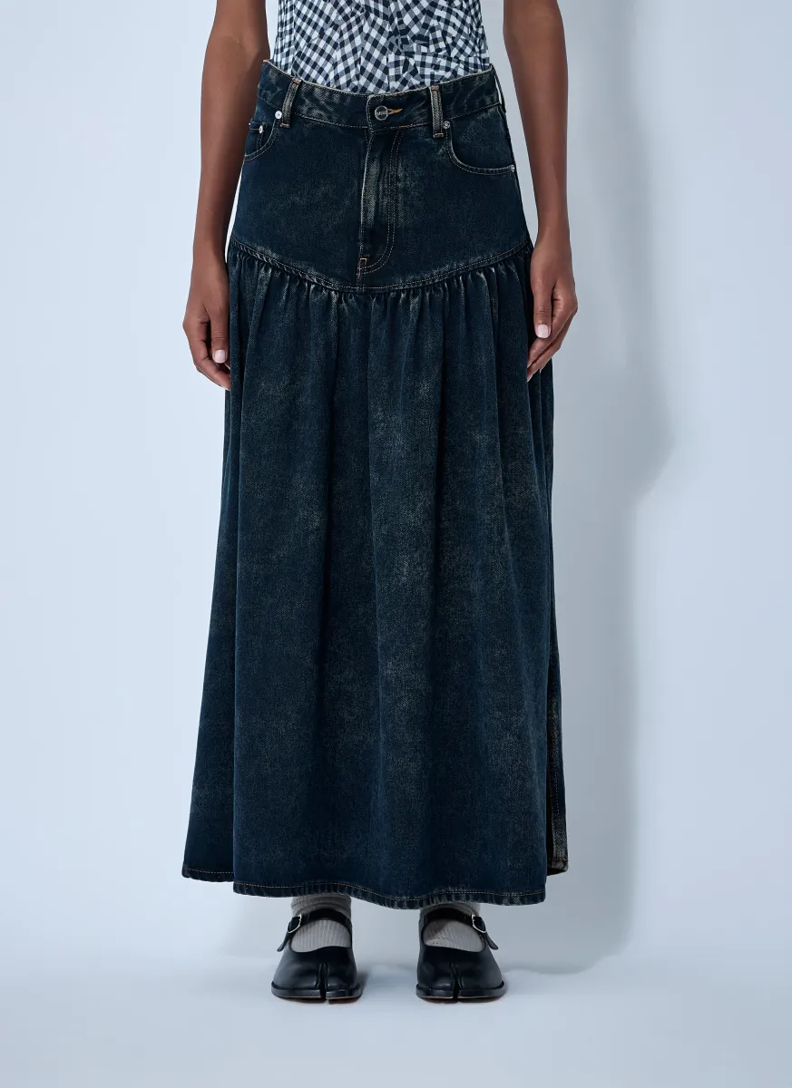 Denim Maxi Skirt