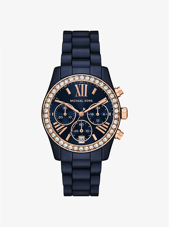 Lexington Pavé Blue-Tone Watch