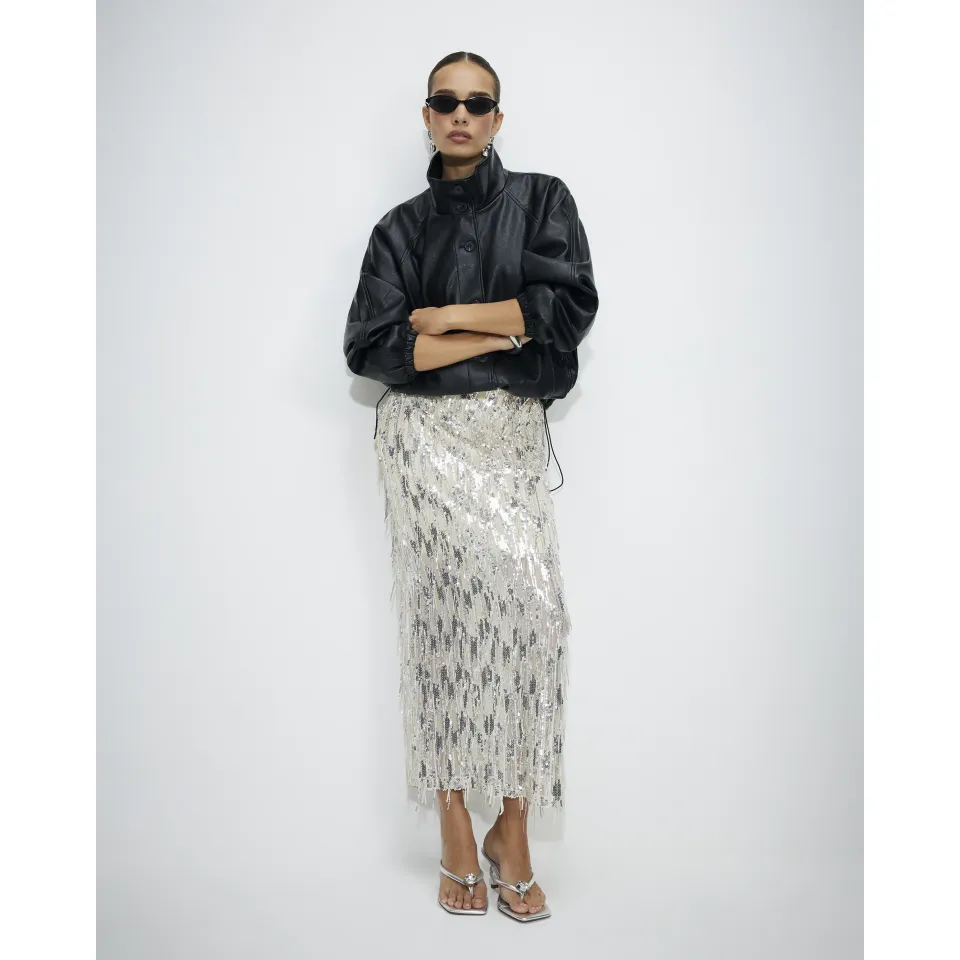 Sequin Midi Skirt