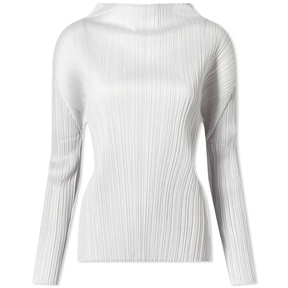 Basics Pleats Roll Neck Long Slee