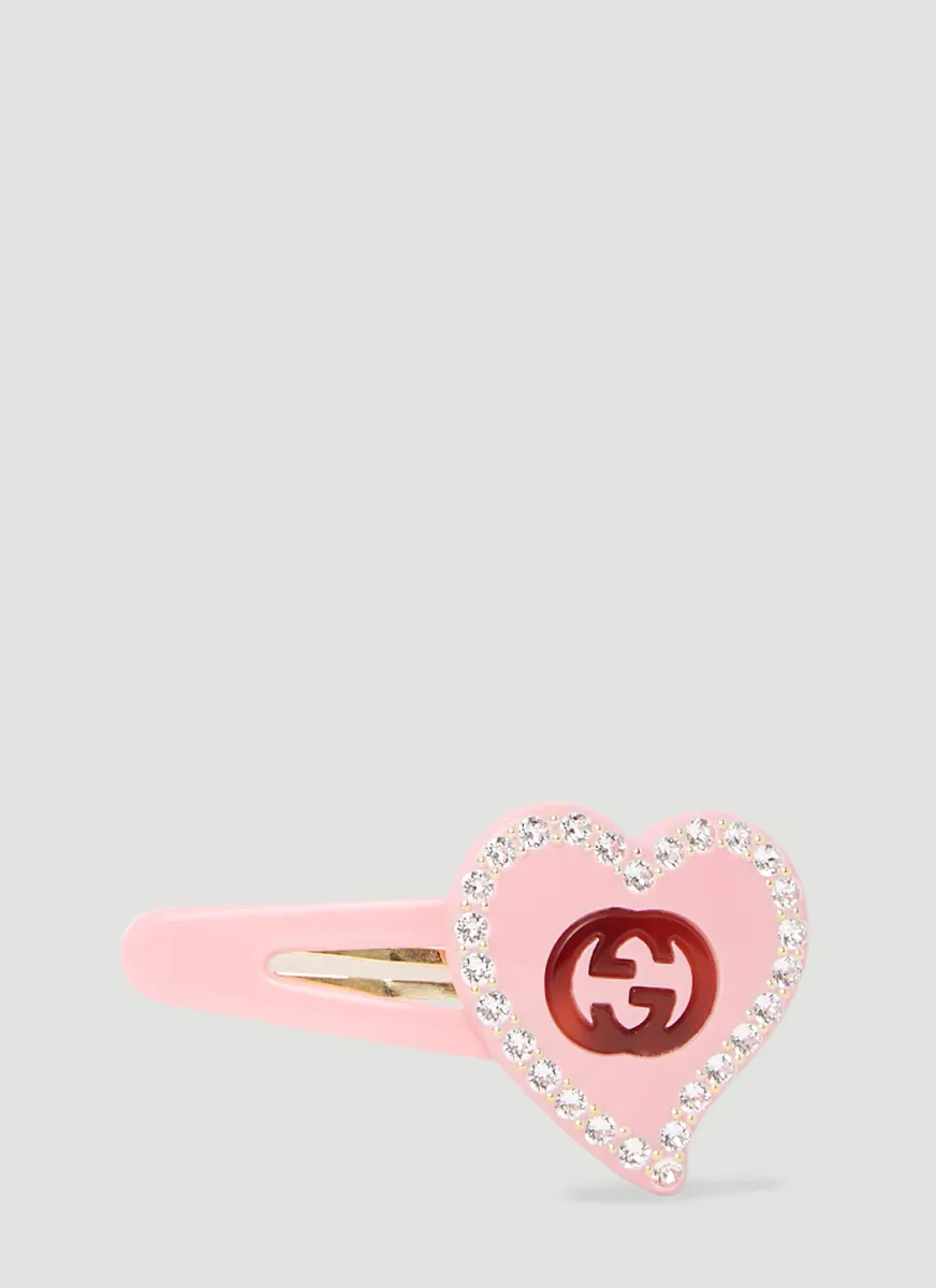 Interlocking G Heart Hair Clip