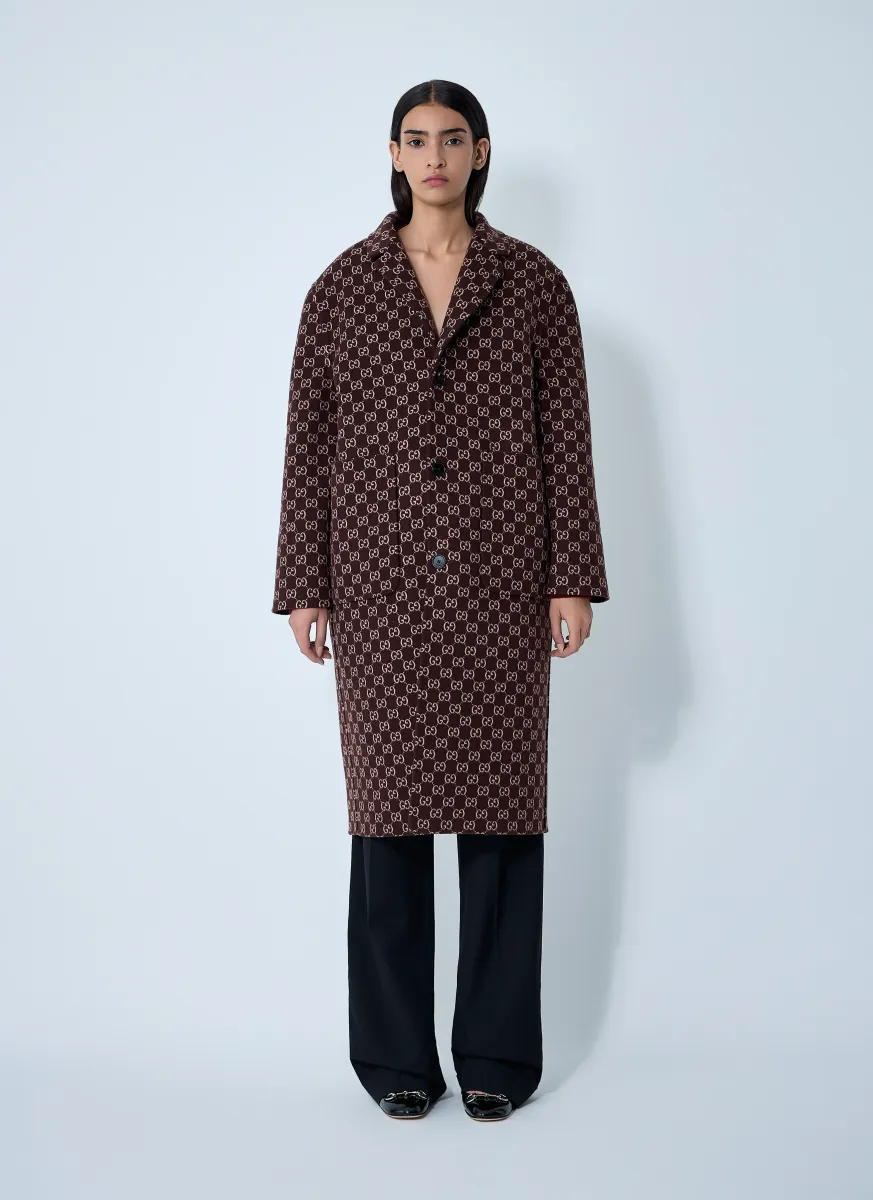 Reversible Long Wool Coat