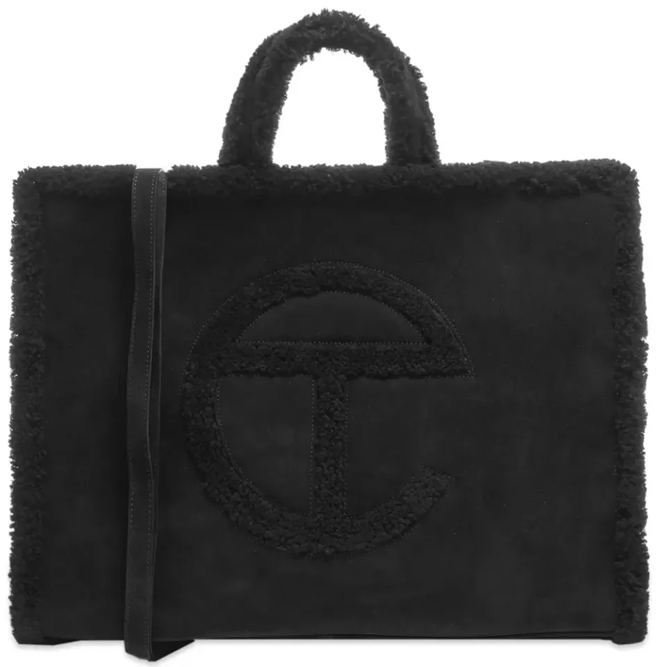 x Telfar Large Shearling Trim Shopper Bag