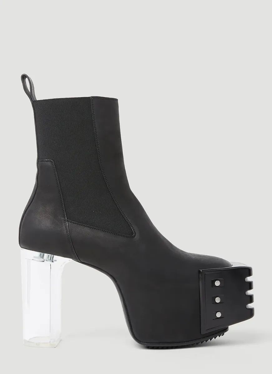Clear Heel Boots