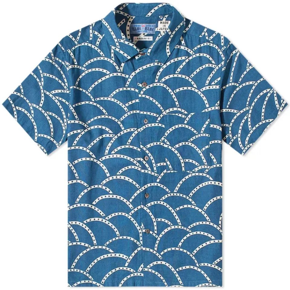 Gauze Wave Bassen Vacation Shirt