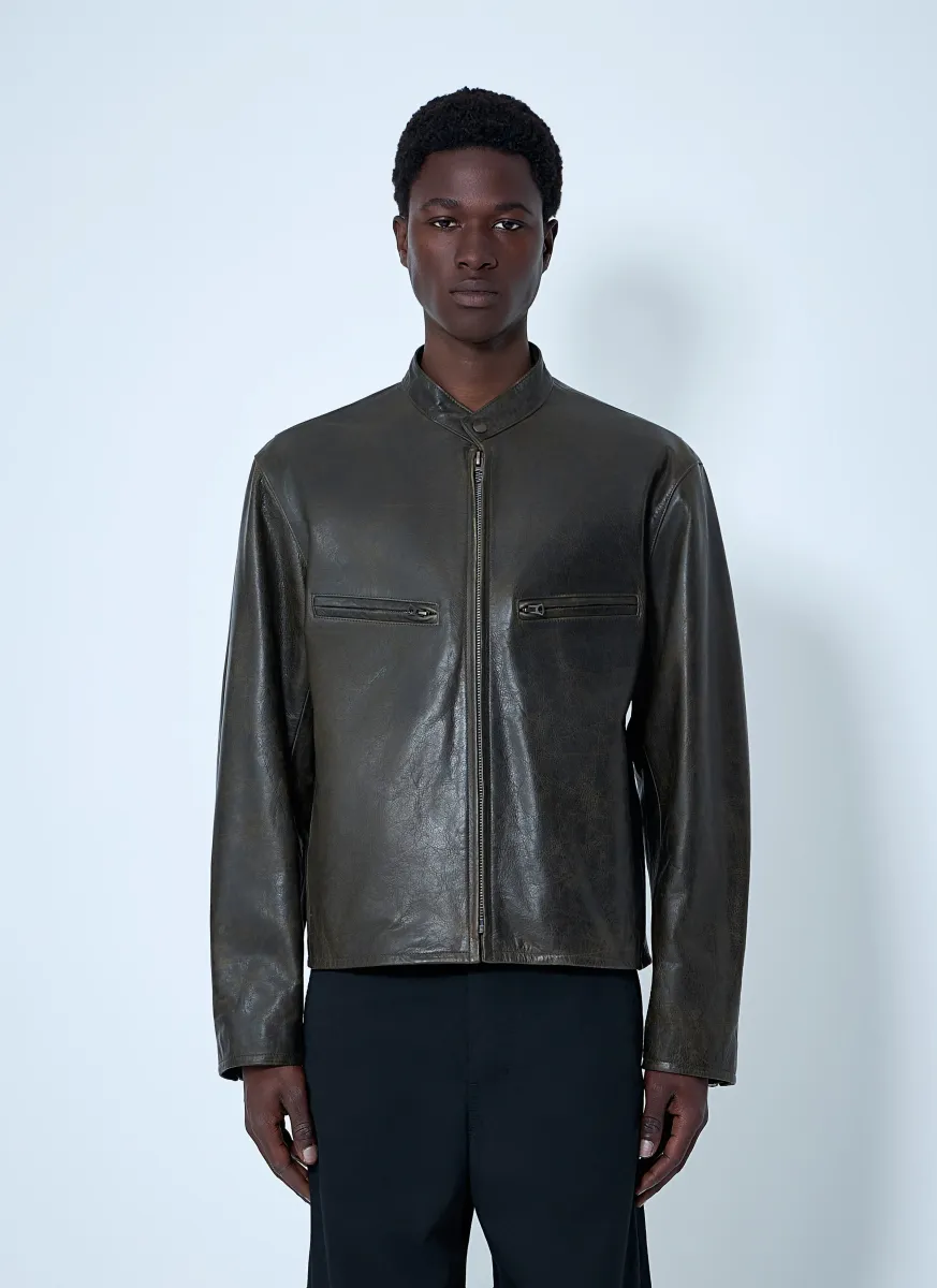 Leather Zip Jacket