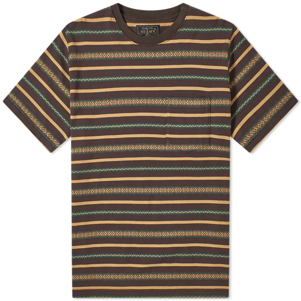 Jacquard Stripe Pocket T-Shirt