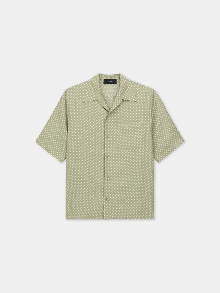 POLKA DOT CAMP SHIRT - Green Tea