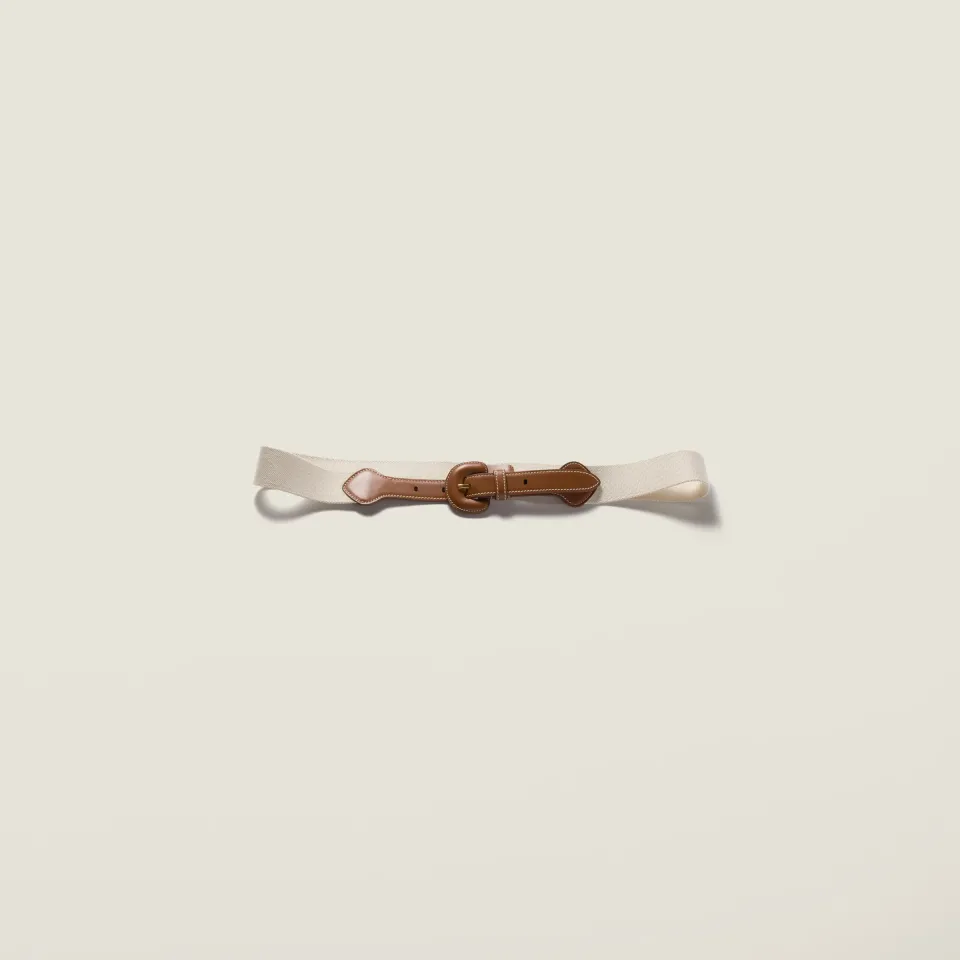 Leather and cord belt