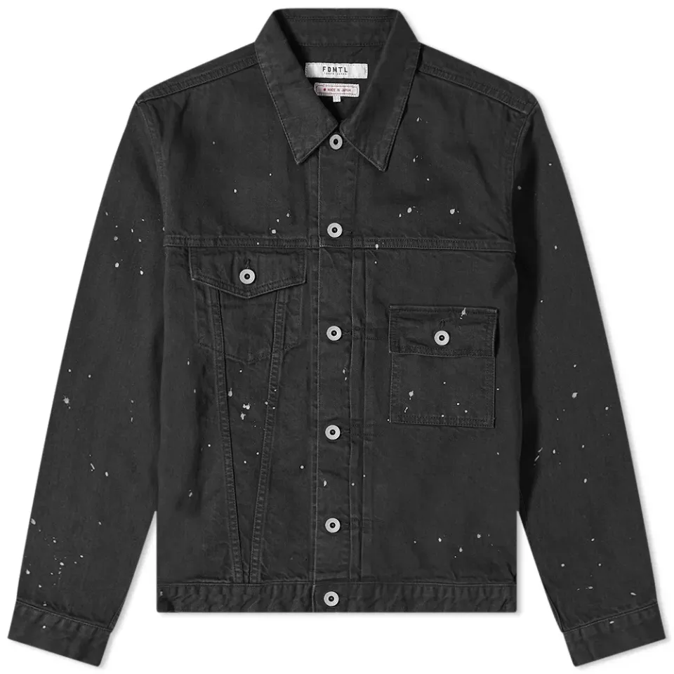 1yr Wash Reflective Splatter Denim Jacket
