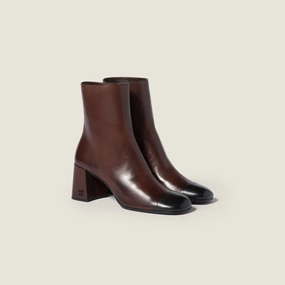 Nappa leather booties