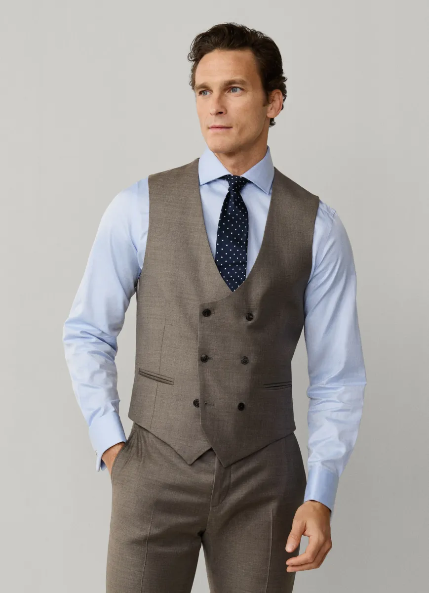 Wool Stretch Twill Waistcoat