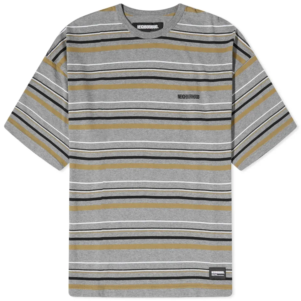 Border Stripe Crew Neck T-Shirt